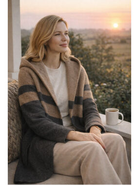 Vince Cardigan Women’s S Wool Cashmere Alpaca Yak Hooded Quiet Luxury Knit Gray